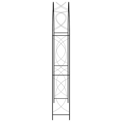 vidaXL Garden Arch Black 150x34x240 cm Iron