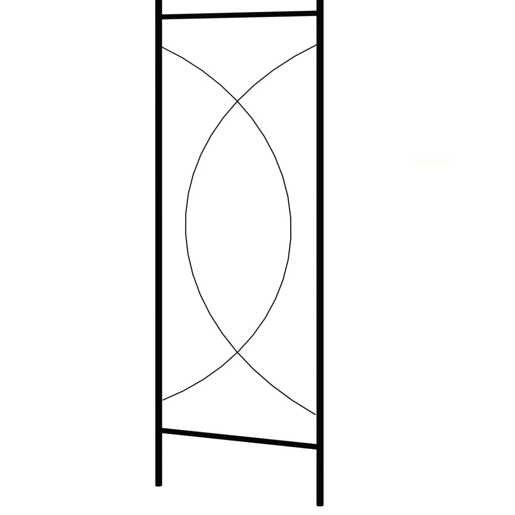 vidaXL Garden Arch Black 150x34x240 cm Iron