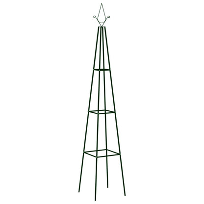 vidaXL Garden Climbing Plant Racks 2 pcs Dark Green 35x35x195 cm Iron