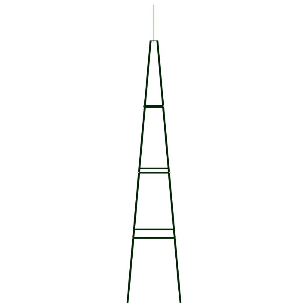 vidaXL Garden Climbing Plant Racks 2 pcs Dark Green 35x35x195 cm Iron
