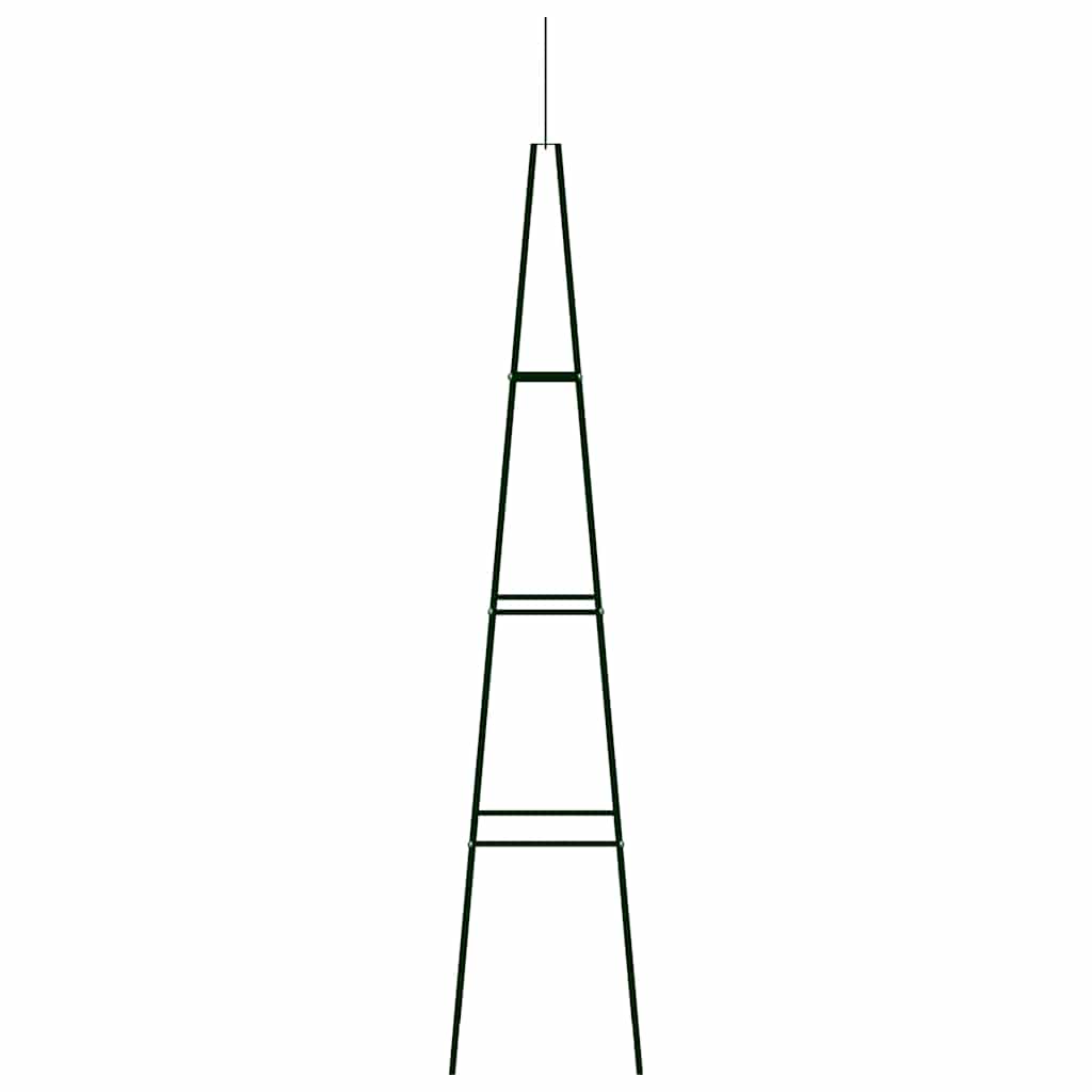 vidaXL Garden Climbing Plant Racks 2 pcs Dark Green 35x35x195 cm Iron