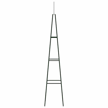 vidaXL Garden Climbing Plant Racks 2 pcs Dark Green 35x35x195 cm Iron