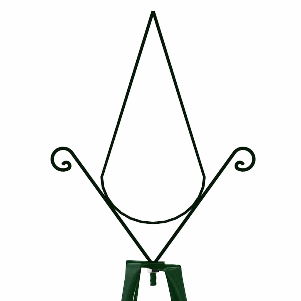 vidaXL Garden Climbing Plant Racks 2 pcs Dark Green 35x35x195 cm Iron