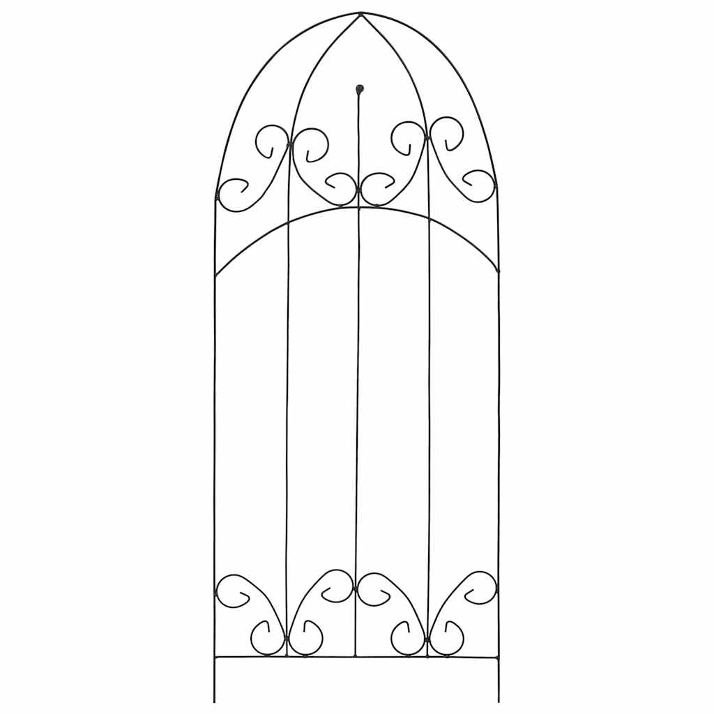 vidaXL Plant Climbing Racks 3 pcs Black 40x100 cm Iron