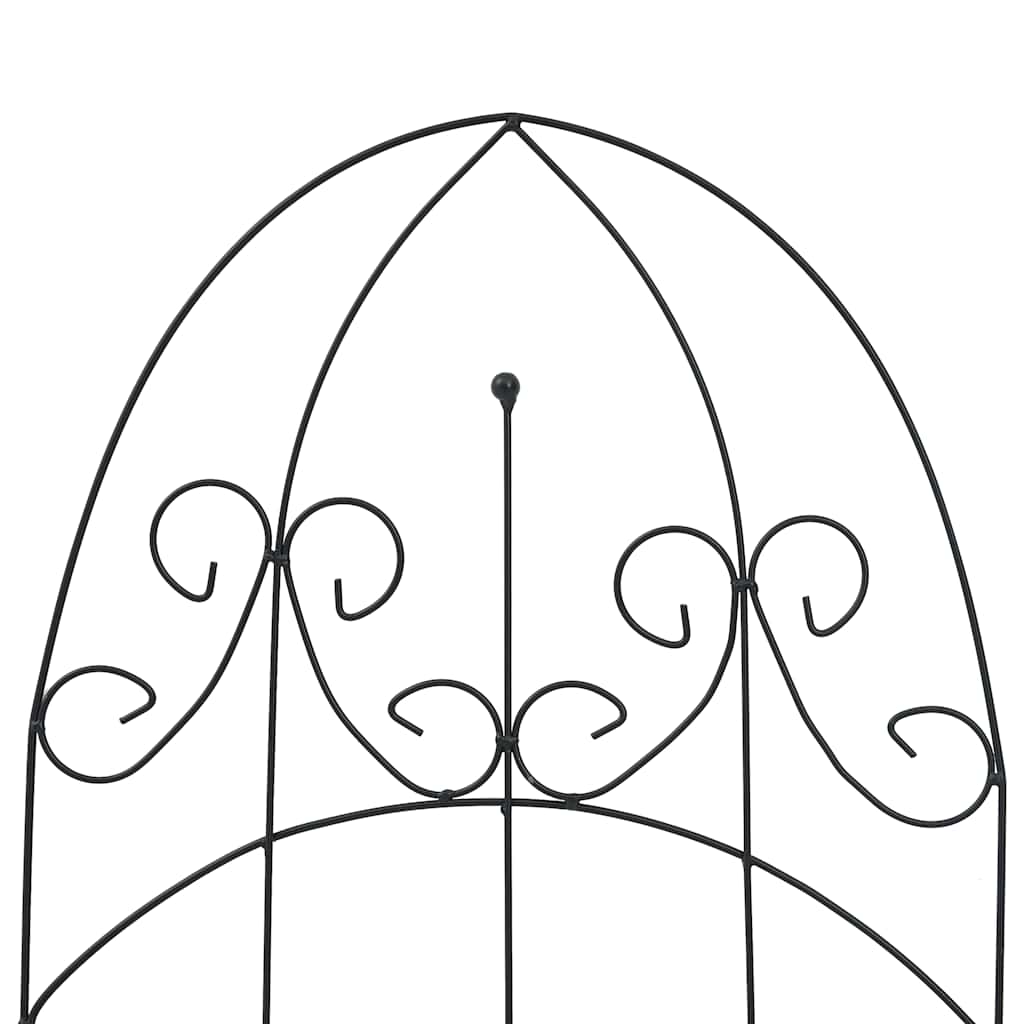 vidaXL Plant Climbing Racks 3 pcs Black 40x100 cm Iron