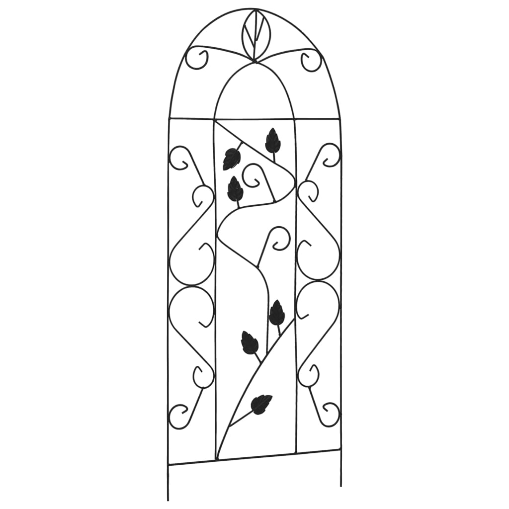 vidaXL Plant Climbing Racks 3 pcs Black 40x100 cm Iron