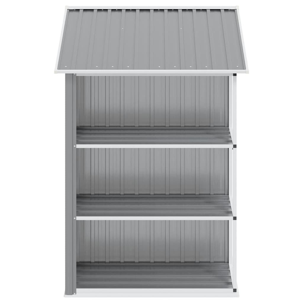 vidaXL Garden Shed | Light grey | Galvanised iron, plastic | 205x130x183 cm