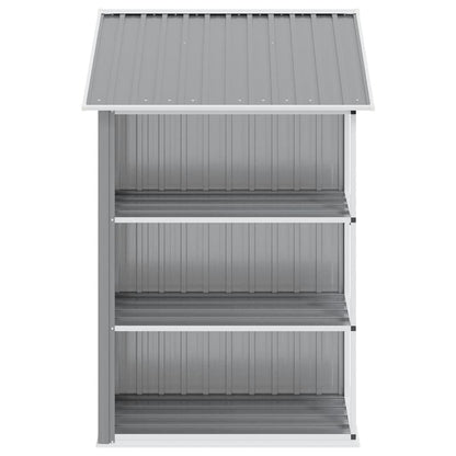 vidaXL Garden Shed | Light grey | Galvanised iron, plastic | 205x130x183 cm
