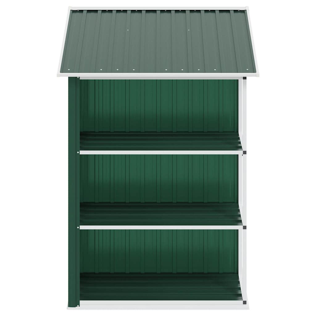 vidaXL Garden Shed | Green | Galvanised iron, plastic | 205x130x183 cm