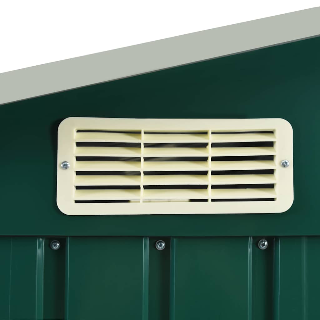 vidaXL Garden Shed | Green | Galvanised iron, plastic | 205x130x183 cm
