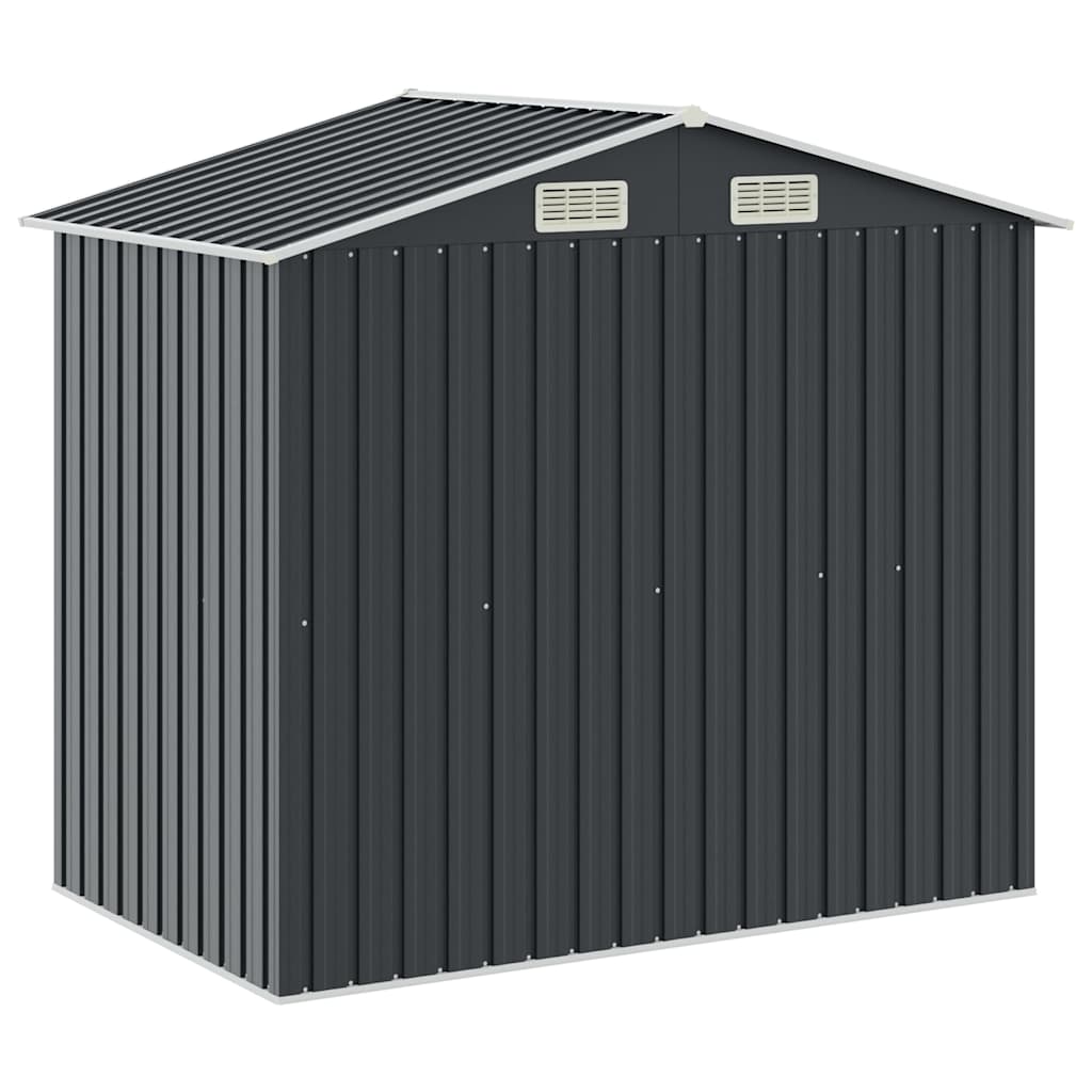 vidaXL Garden Shed | Anthracite | Galvanised Iron | Large | Garden Shed