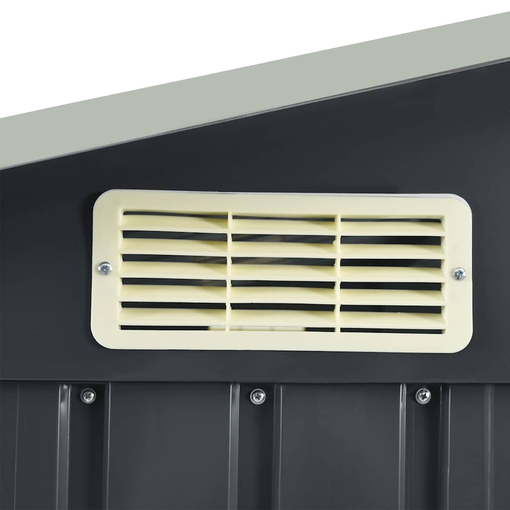 vidaXL Garden Shed | Anthracite | Galvanised Iron | Large | Garden Shed