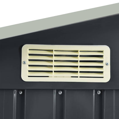 vidaXL Garden Shed | Anthracite | Galvanised Iron | Large | Garden Shed