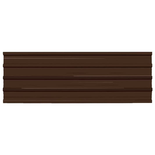 vidaXL Roof Panel 12 pcs Brown 129 x 45 cm Galvanised steel