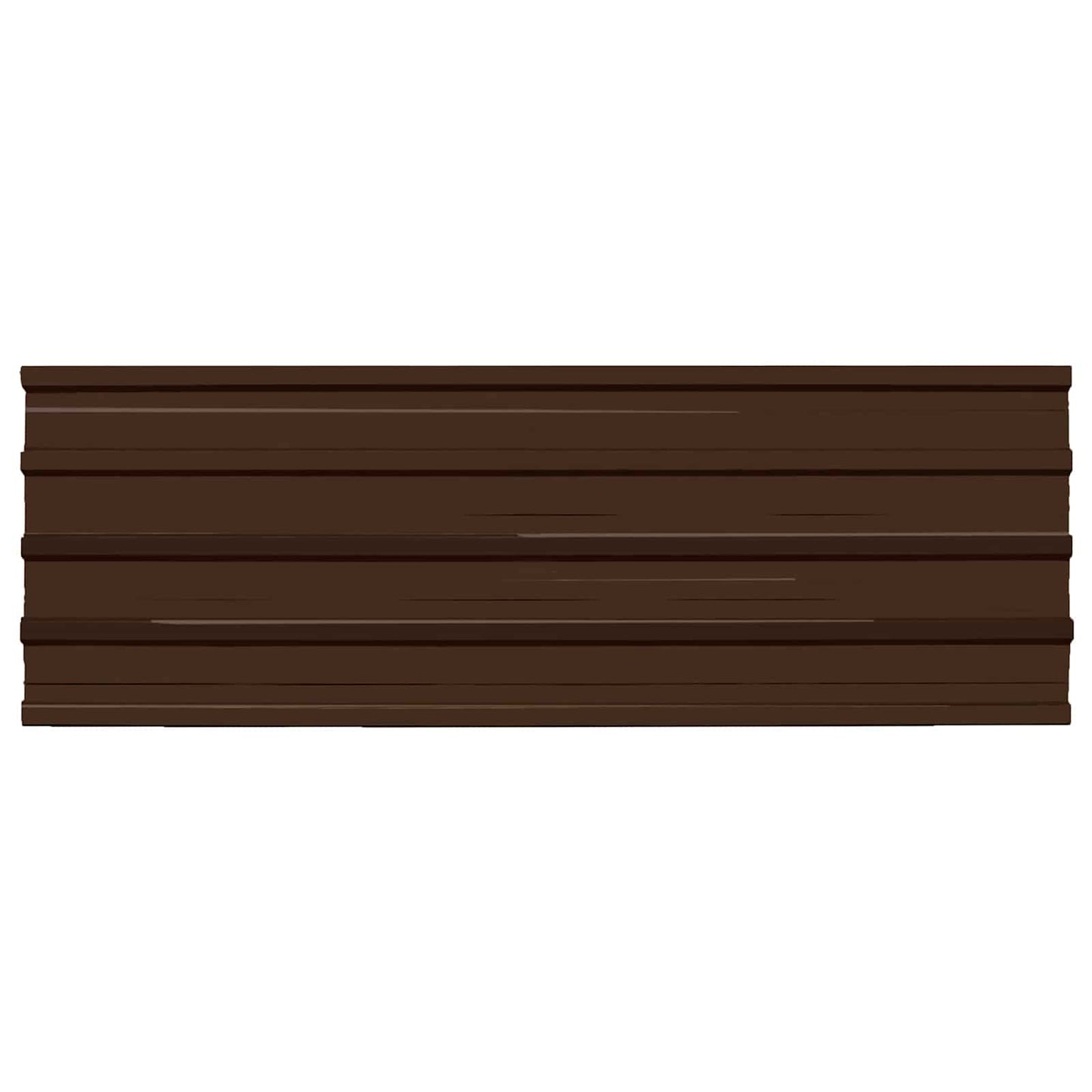 vidaXL Roof Panel 12 pcs Brown 129 x 45 cm Galvanised steel