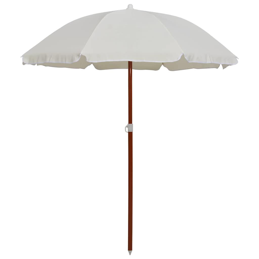 vidaXL Garden Parasol | Sand | Polyester, Steel | Medium | Collapsible