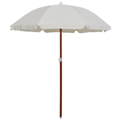 vidaXL Garden Parasol | Sand | Polyester, Steel | Medium | Collapsible