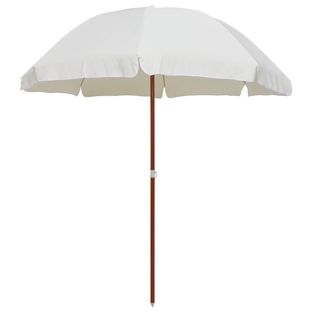 vidaXL Garden Parasol with Steel Pole 240 cm Sand