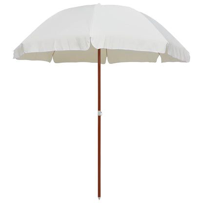 vidaXL Garden Parasol with Steel Pole 240 cm Sand