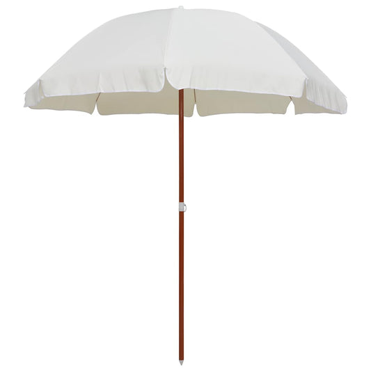 vidaXL Garden Parasol with Steel Pole 240 cm Sand