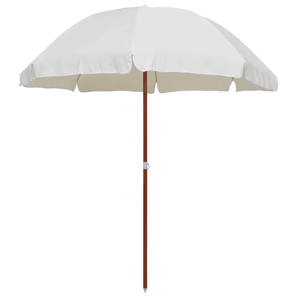 vidaXL Garden Parasol with Steel Pole 240 cm Sand
