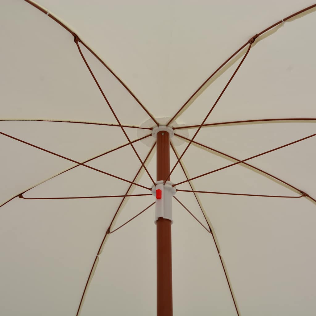 vidaXL Garden Parasol with Steel Pole 240 cm Sand