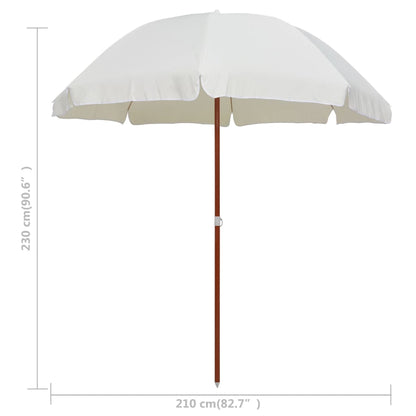 vidaXL Garden Parasol | Sand | Polyester, Steel | Large | UV-resistant materials