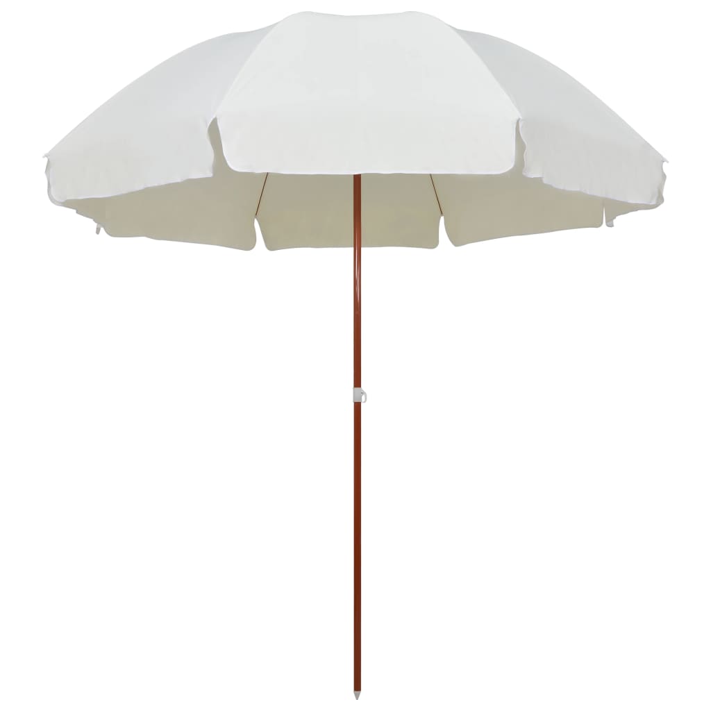 vidaXL Garden Parasol with Steel Pole 300 cm Sand