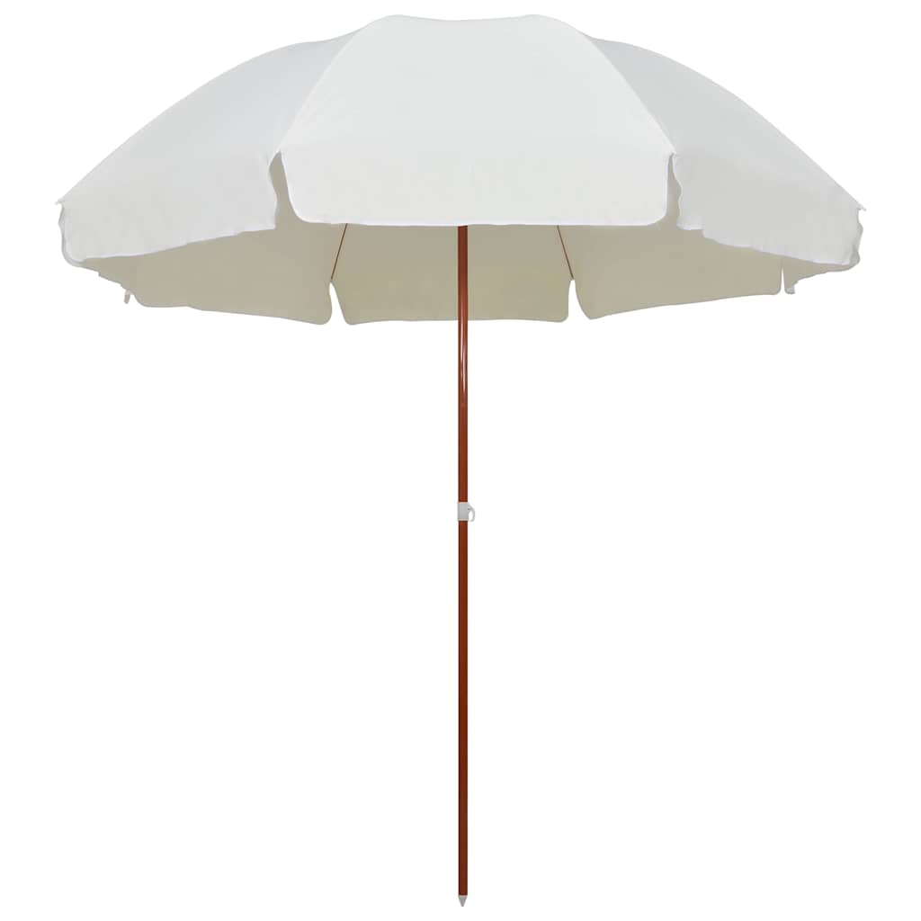 vidaXL Garden Parasol with Steel Pole 300 cm Sand