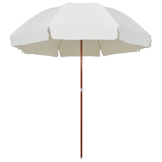 vidaXL Garden Parasol with Steel Pole 300 cm Sand