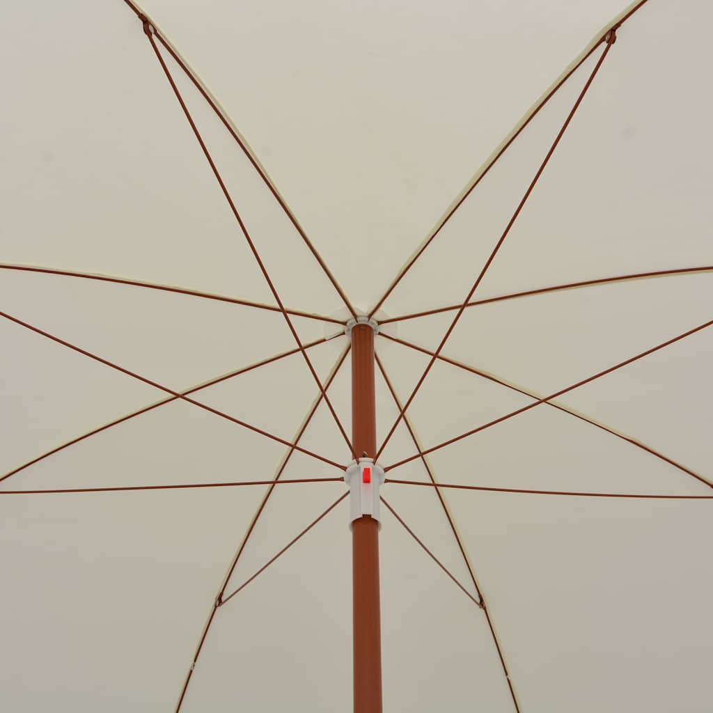 vidaXL Garden Parasol with Steel Pole 300 cm Sand