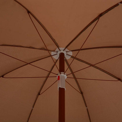 vidaXL Garden Parasol with Steel Pole 240 cm Taupe