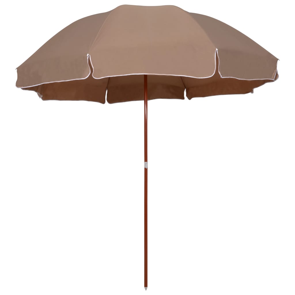 vidaXL Garden Parasol with Steel Pole 300 cm Taupe