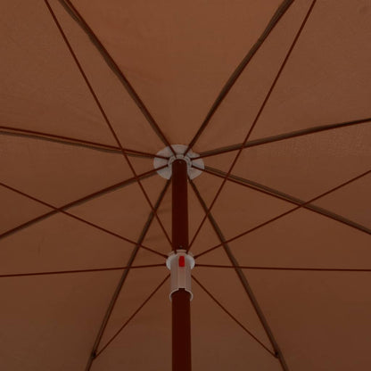 vidaXL Garden Parasol with Steel Pole 300 cm Taupe