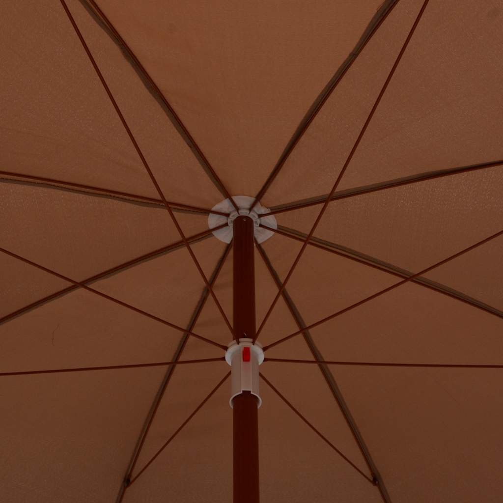 vidaXL Garden Parasol with Steel Pole 300 cm Taupe