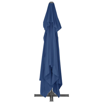 vidaXL Cantilever Garden Parasol with Aluminium Pole 4x3 m Azure Blue
