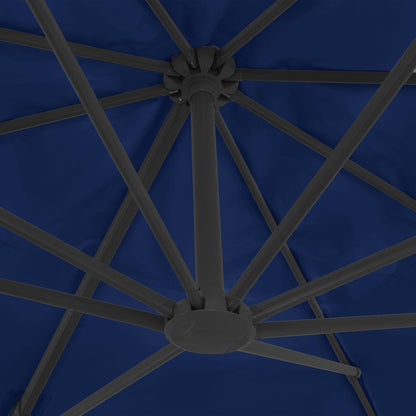 vidaXL Cantilever Garden Parasol with Aluminium Pole 4x3 m Azure Blue