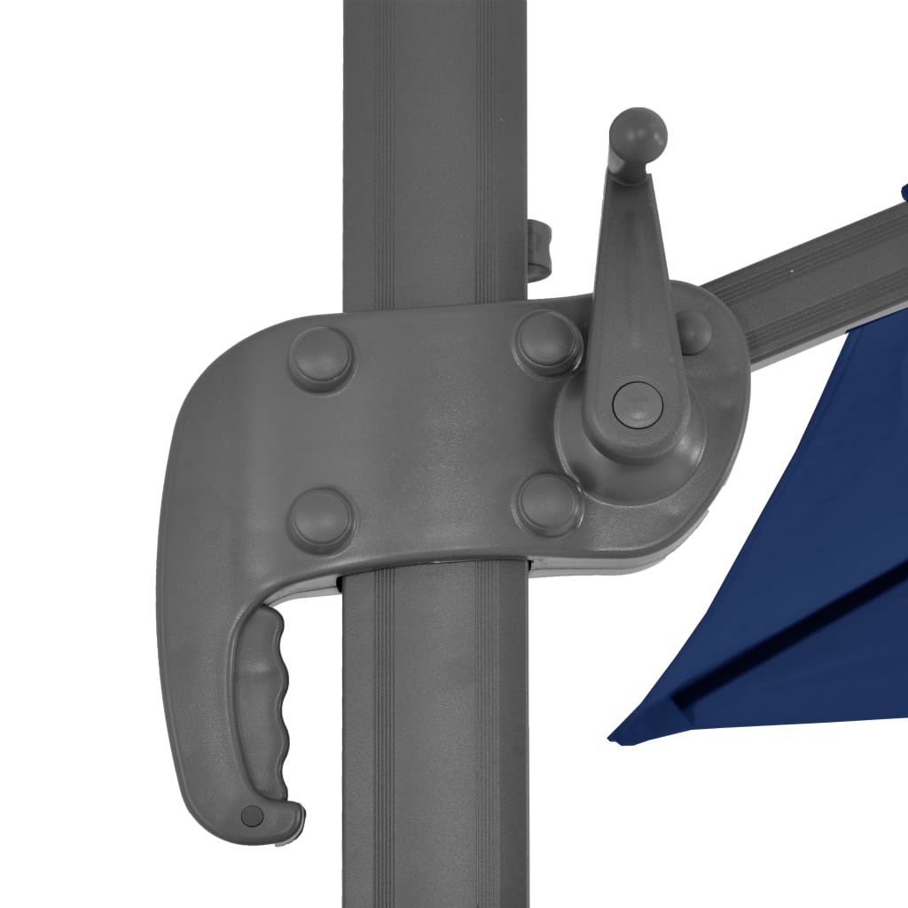 vidaXL Cantilever Garden Parasol with Aluminium Pole 4x3 m Azure Blue