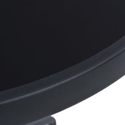 vidaXL Garden Table | Black | Powder coated steel | 80 cm |  Durable