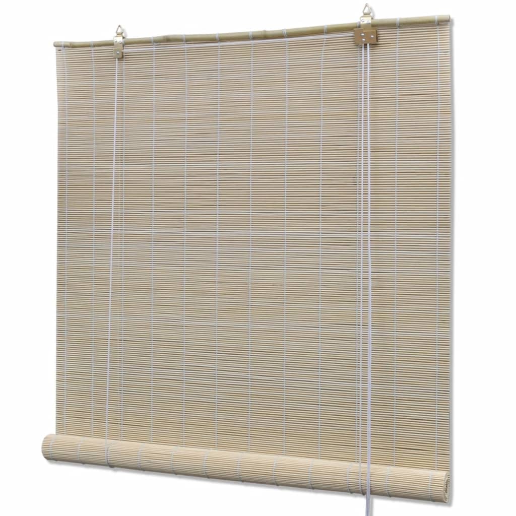 vidaXL Bamboo Roller Blinds 2 pcs 120x160 cm Natural