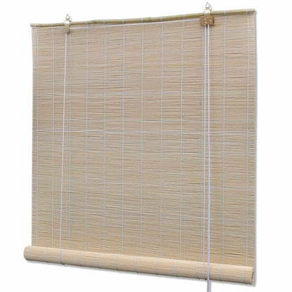 vidaXL Bamboo Roller Blinds 2 pcs 120x160 cm Natural