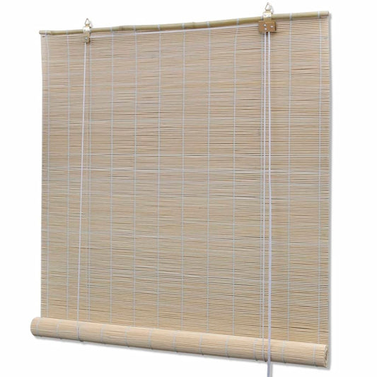 vidaXL Bamboo Roller Blinds 2 pcs 120x160 cm Natural