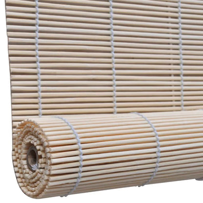 vidaXL Bamboo Roller Blinds 2 pcs 120x160 cm Natural
