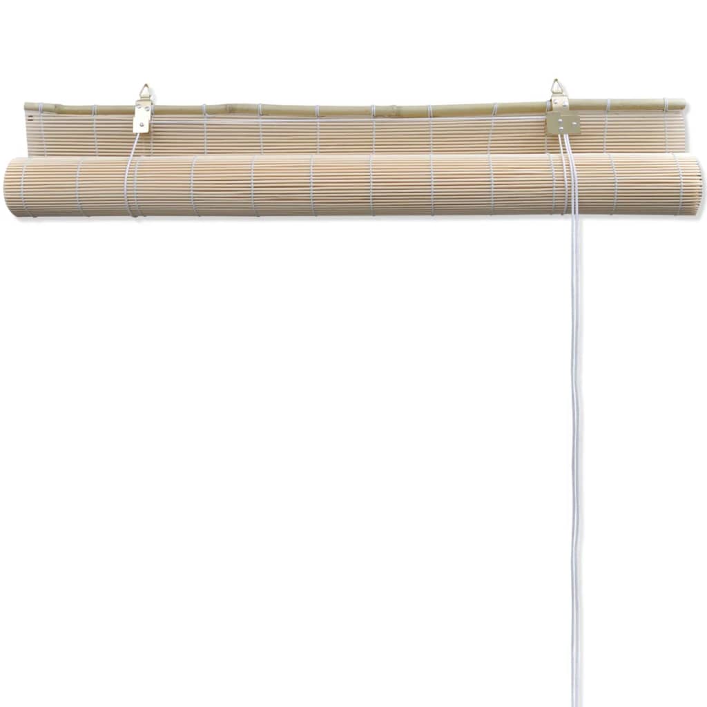 vidaXL Bamboo Roller Blinds 2 pcs 120x160 cm Natural