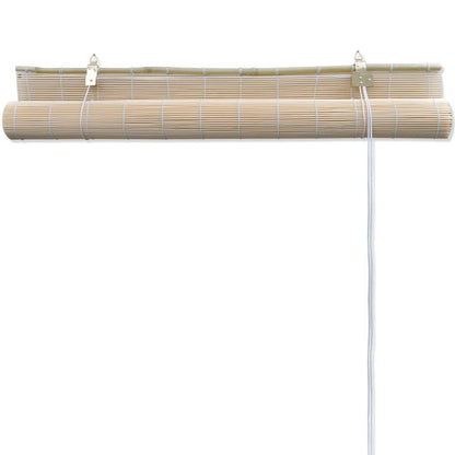 vidaXL Bamboo Roller Blinds 2 pcs 120x160 cm Natural