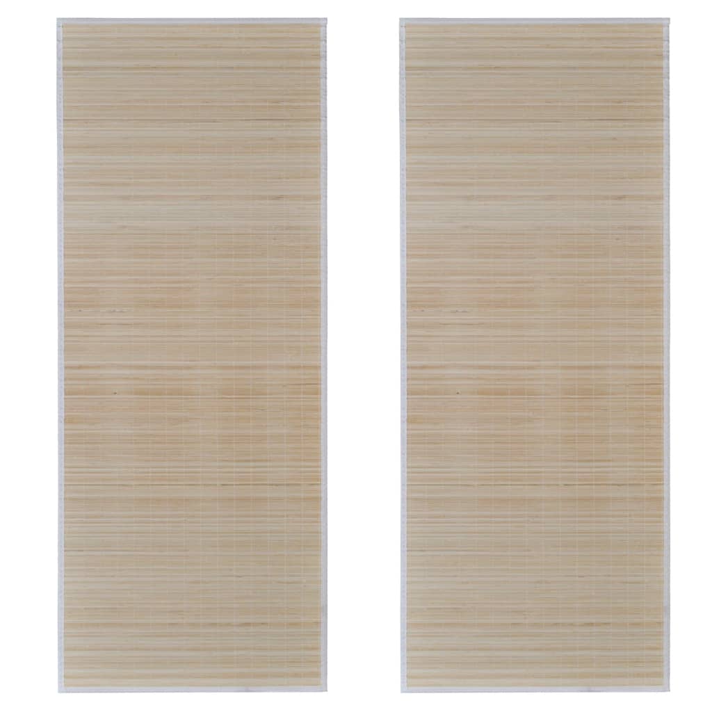 vidaXL Rectangular Natural Bamboo Rugs 2 pcs 120x180 cm
