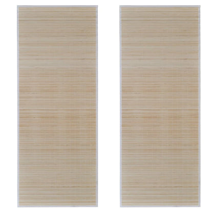 vidaXL Rectangular Natural Bamboo Rugs 2 pcs 120x180 cm