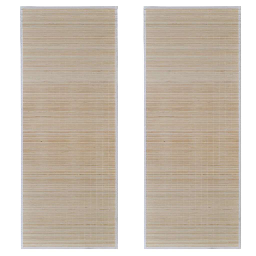 vidaXL Rectangular Natural Bamboo Rugs 2 pcs 120x180 cm