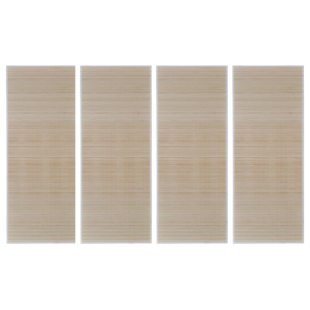 vidaXL Rectangular Natural Bamboo Rugs 4 pcs 120x180 cm