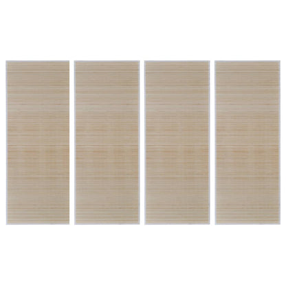 vidaXL Rectangular Natural Bamboo Rugs 4 pcs 120x180 cm